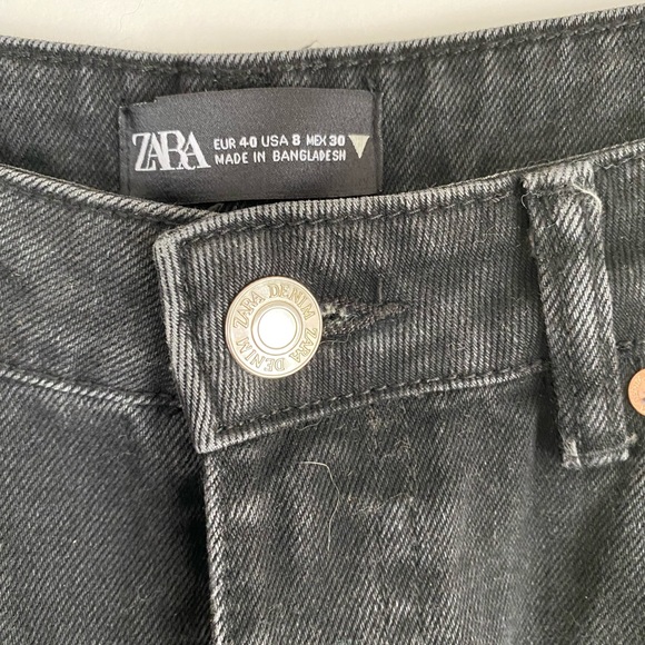 Zara mom shorts black 8 - Picture 2 of 2